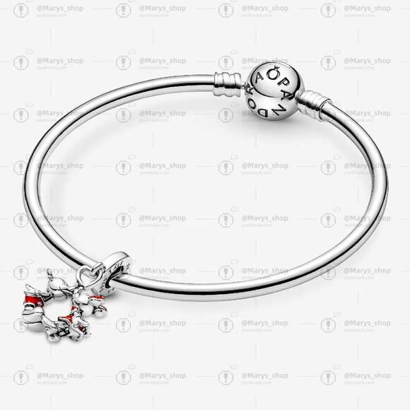 Pandora Disney Mickey Mouse & Minnie Mouse Kissing Dangle Charm - Picture 4 of 6